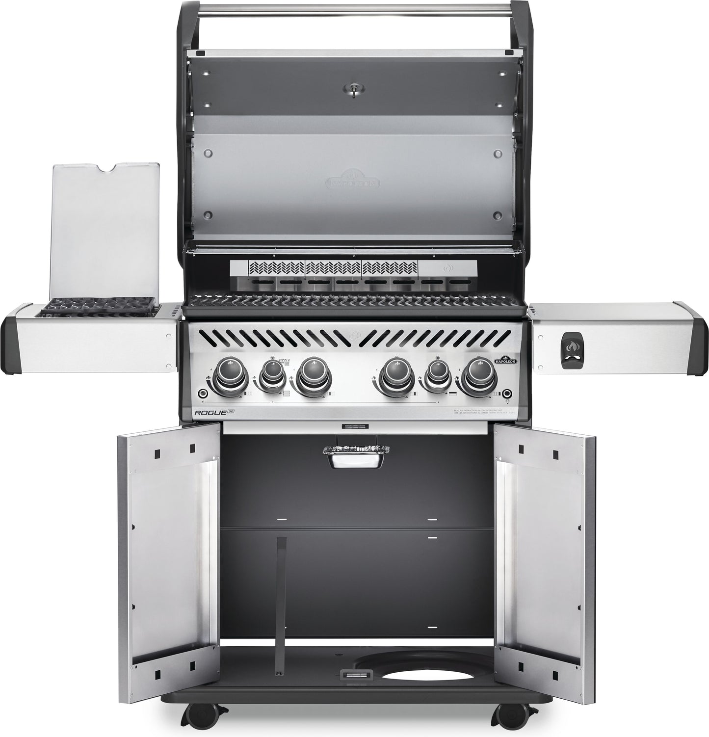 Napoleon Rogue® SE 525 48" Propane Gas Grill with Infrared Rear and Side Burners  Stainless Steel Free Standing Gas Grill Napoleon   