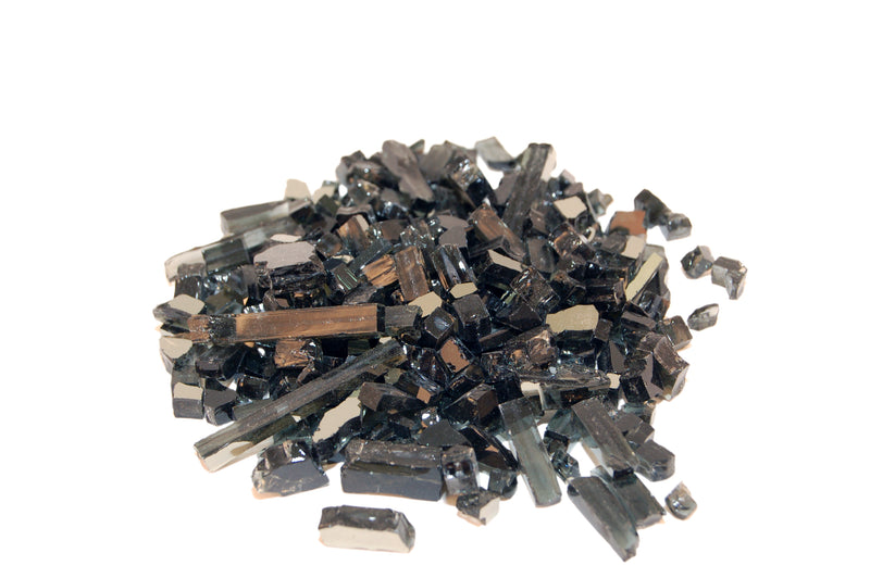 AFD Fire Glass 10lb Package, Available in 14 colors Fire Glass American Fyre Designs Black Reflective  