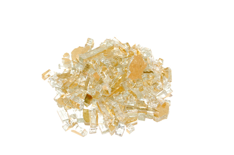AFD Fire Glass 10lb Package, Available in 14 colors Fire Glass American Fyre Designs Gold Reflective  