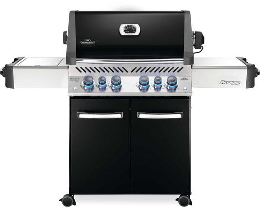 Napoleon Prestige® 500 66" Natural Gas Grill with Infrared Side and Rear Burners  Black Free Standing Gas Grill Napoleon   