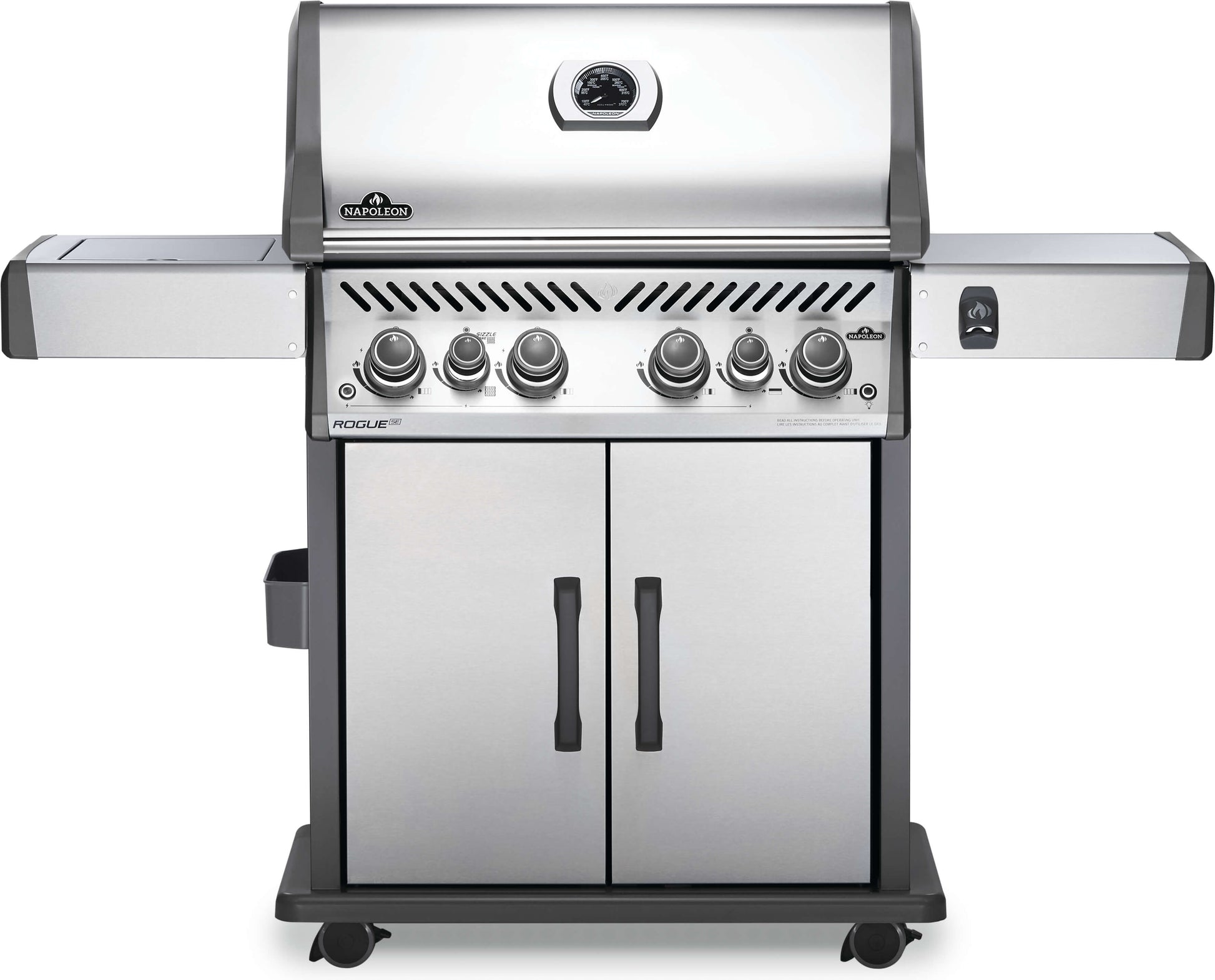 Napoleon Rogue® SE 525 48" Natural Gas Grill with Infrared Rear and Side Burners  Stainless Steel Free Standing Gas Grill Napoleon   