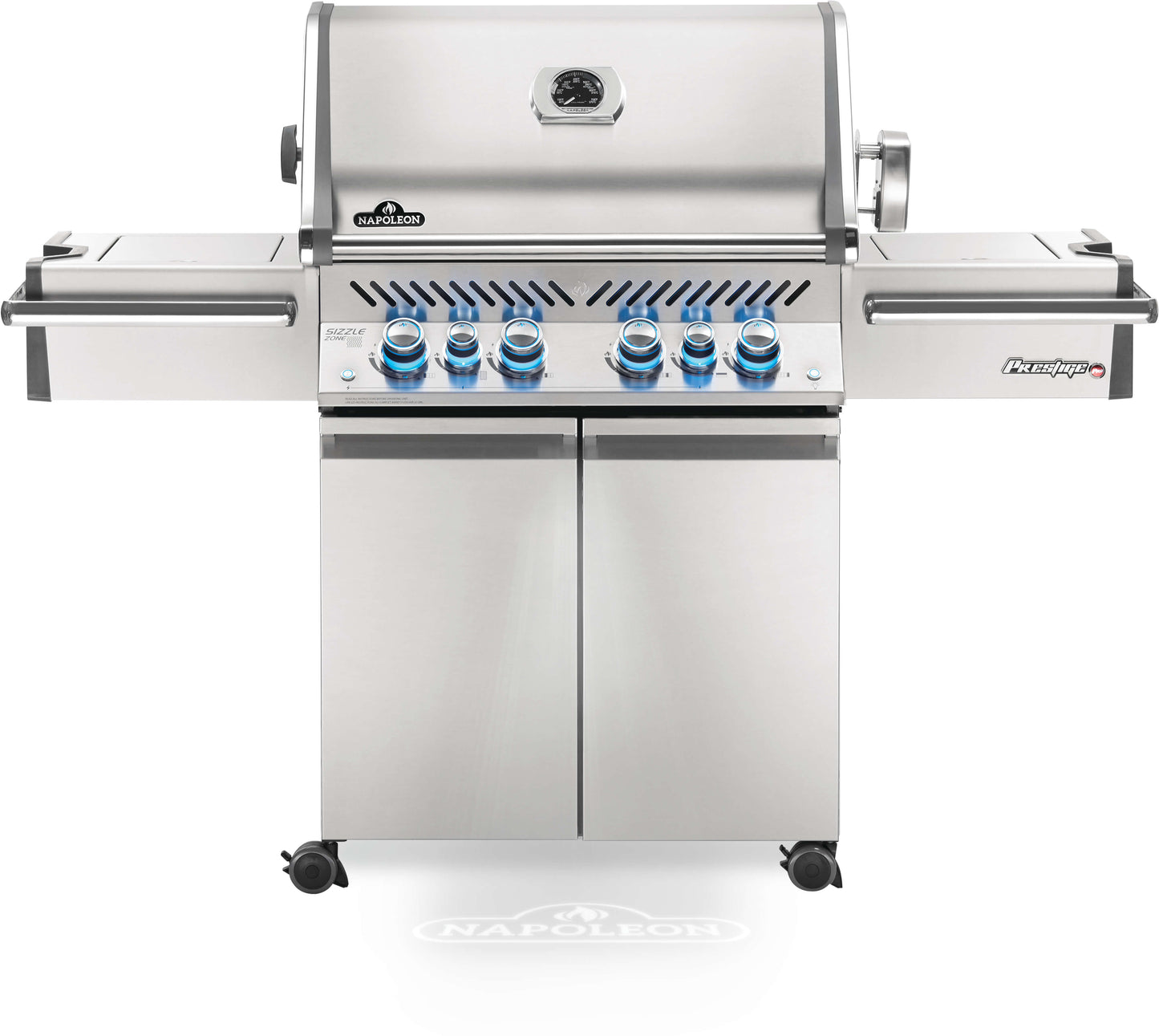 Napoleon Prestige PRO™ 500 66" Natural Gas Grill with Infrared Rear and Side Burners  Stainless Steel Free Standing Gas Grill Napoleon   