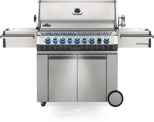 Napoleon Prestige PRO™ 665 Natural Gas Grill 76" with Infrared Rear and Side Burners  Stainless Steel Free Standing Gas Grill Napoleon   